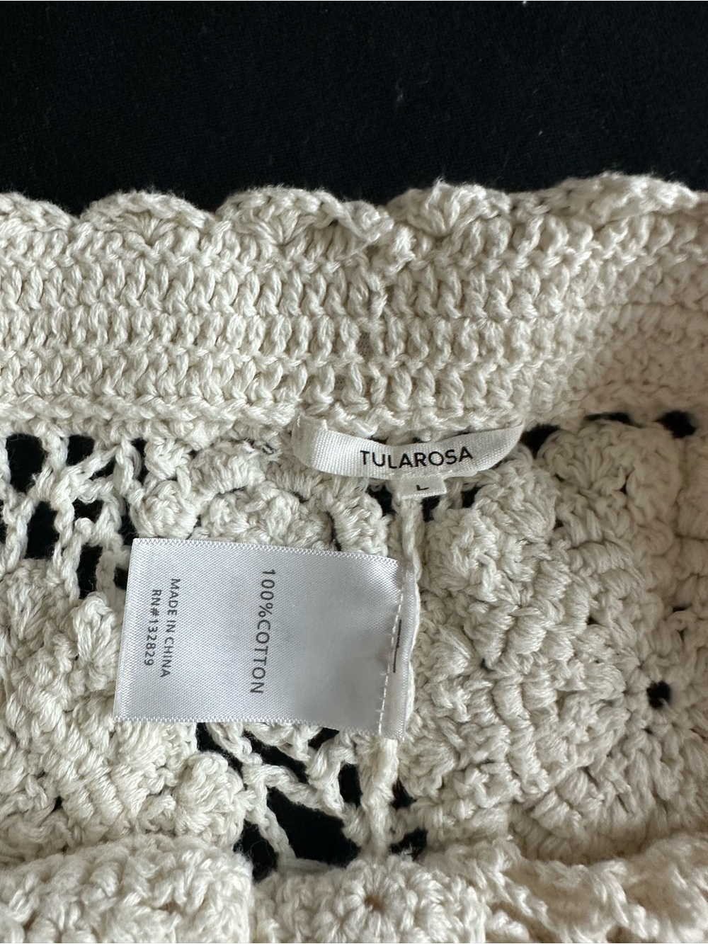 Revolve Tularosa Zephyr Crochet Drawstring Shorts White ivory Large - Picture 10 of 14